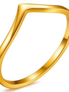 Ring Size 8: 18kt Plated - Tarnish-free! Guaranteed!